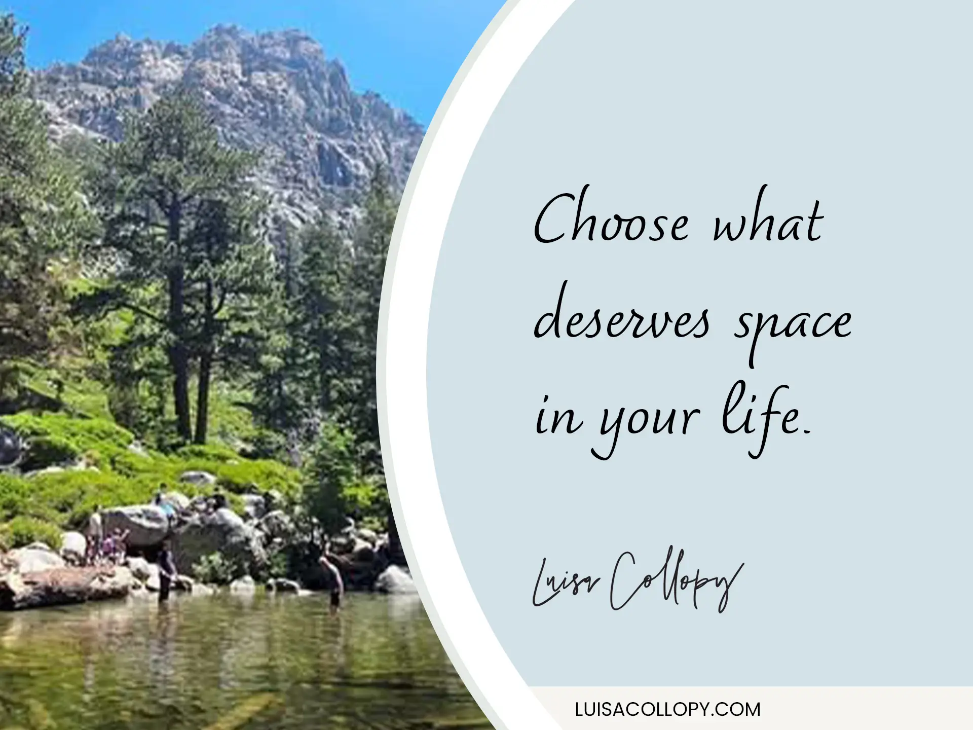 Choose what deserves space in your life
